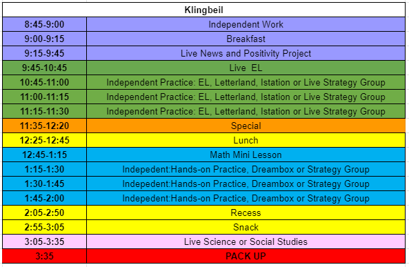 Klingbeil schedule Klingbeil schedule